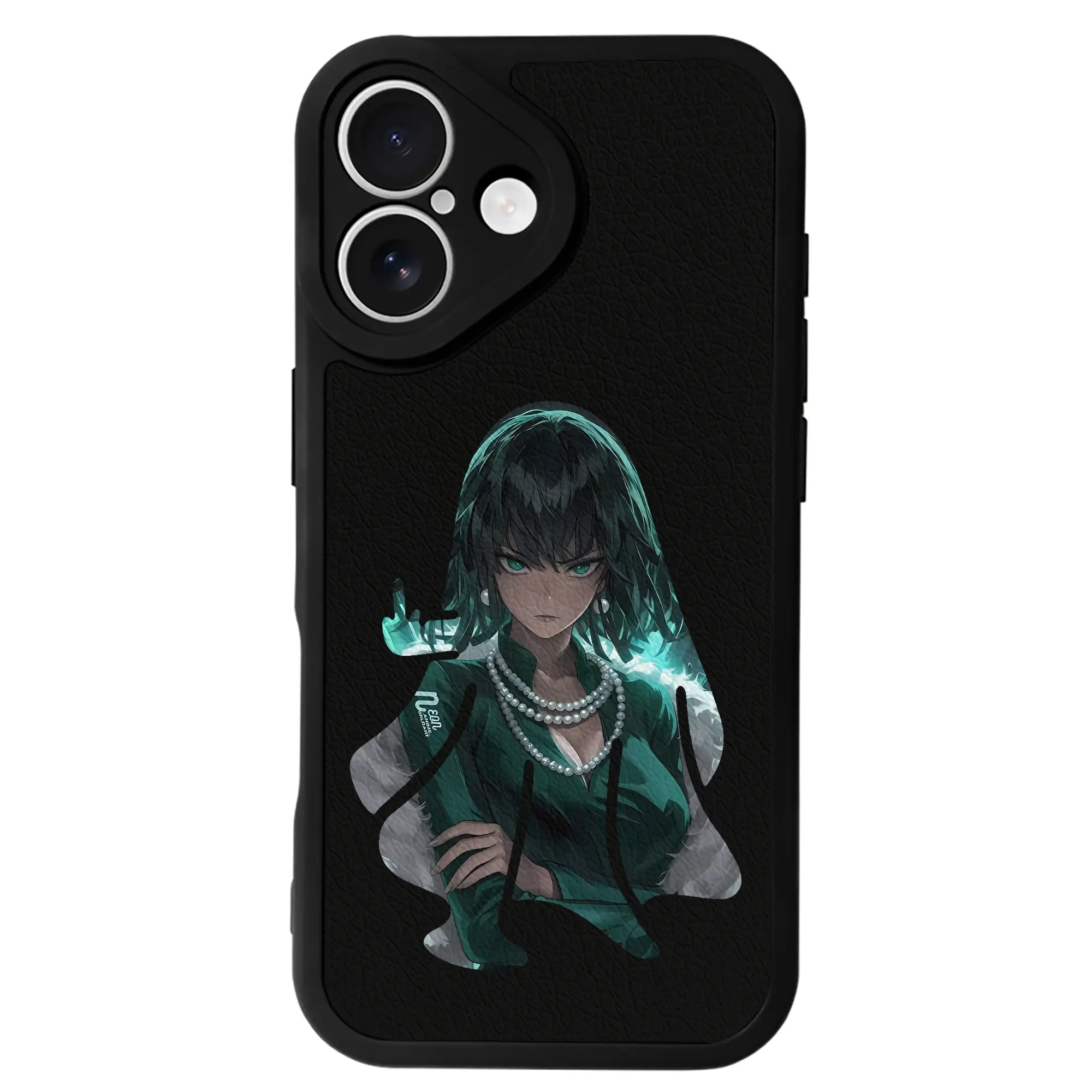 ワンパンマン グッズ 地獄のフブキ - IPhone 16シリーズ対応 ・ シリコンスマホケース ・ レザー調 ・ 高精度フィット ・ 耐衝撃 ・ ワイヤレス充電対応 ・ 精密カット